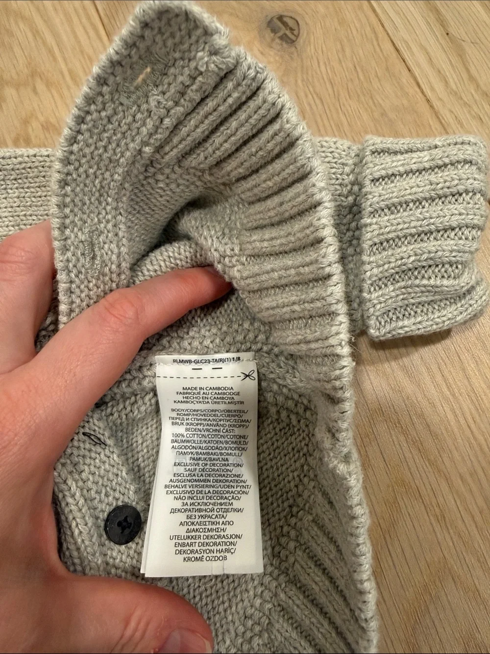 Ralph Lauren Toddler Cardigan - Light Gray